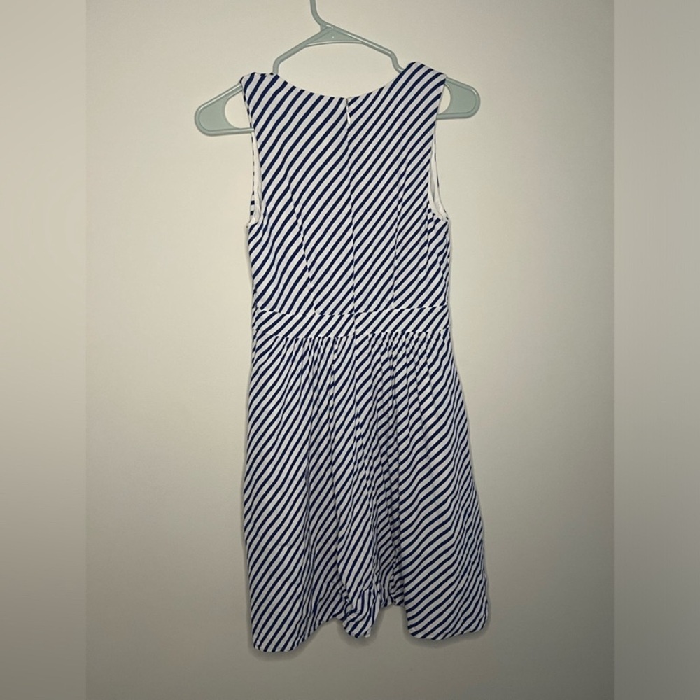 Loft - Blue and White Striped Dress - Size 0 - Picture 5 of 9